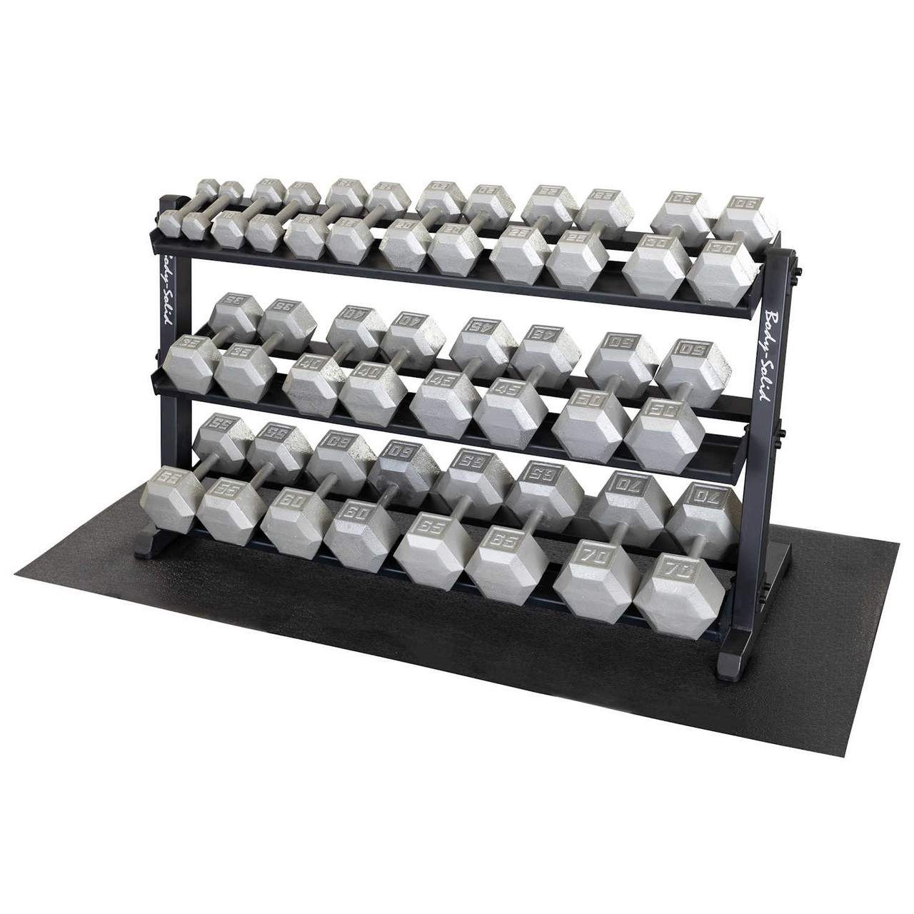 Dumbbell Set Body Solid Dumbbells Body Solid 5-50lb Rubber Encased
