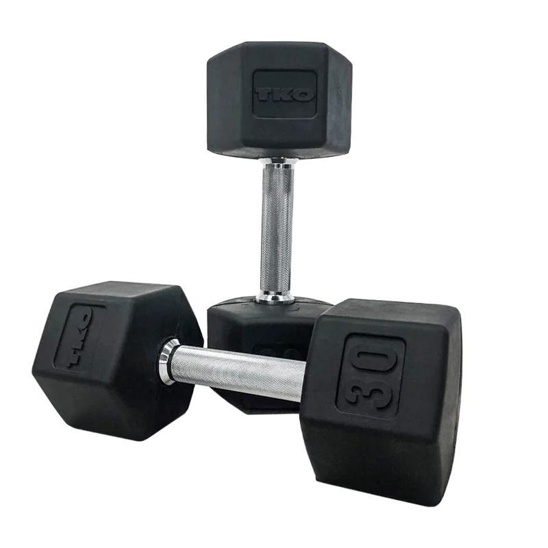 TKO (#804SXR) Rubber Hex Dumbbells