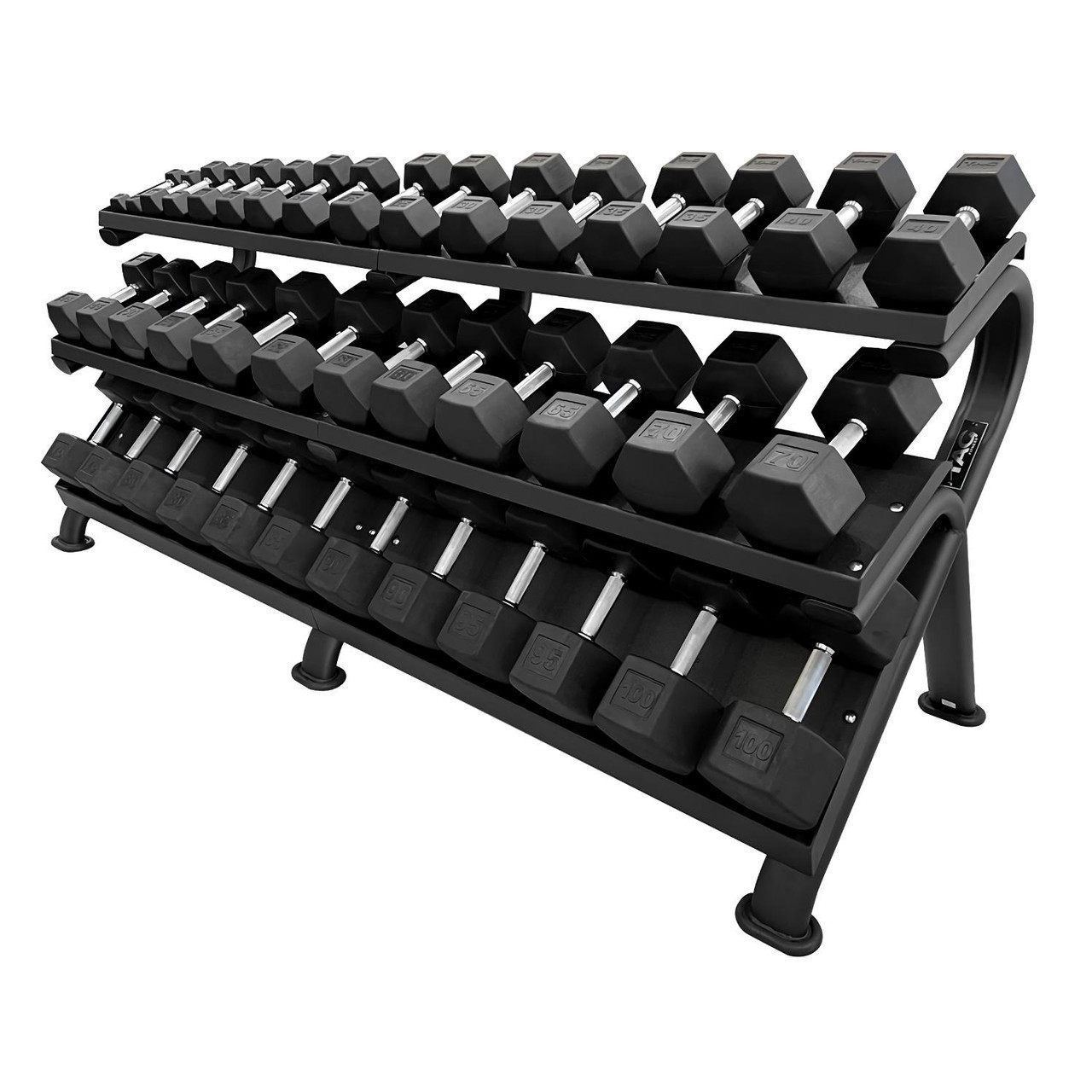 TAG Fitness Commercial Dumbbell Rack w/ Optional Weights