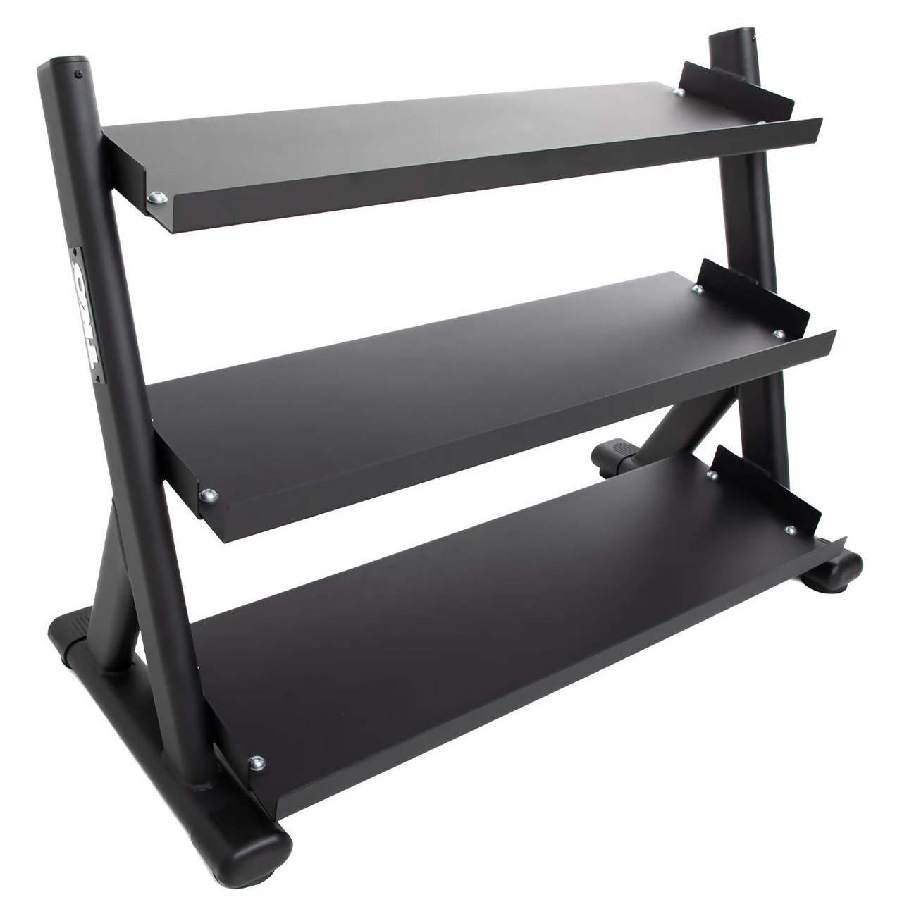 TKO TKO 5-50 lb Rubber Hex Dumbbells & Rack | Free Shipping