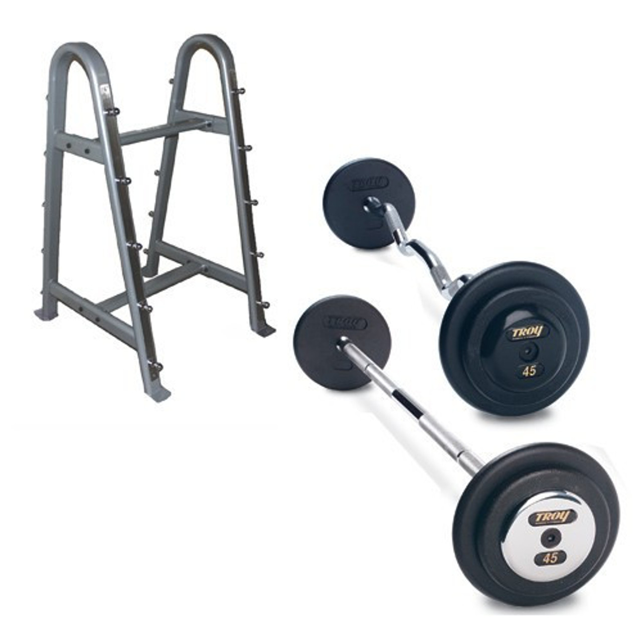 barbell set with rack