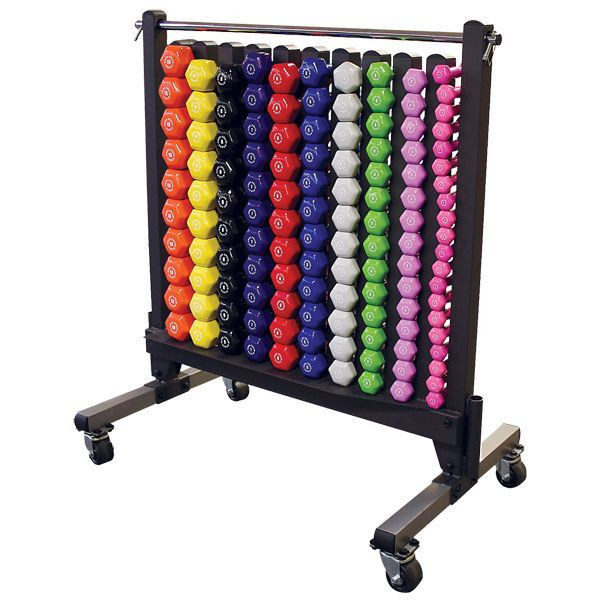 Body-Solid Vinyl Dumbbell Set w/ Rack