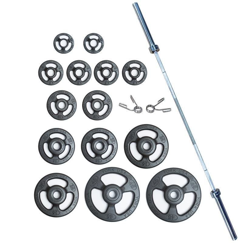 York Barbell ISO-Grip Barbell Plate