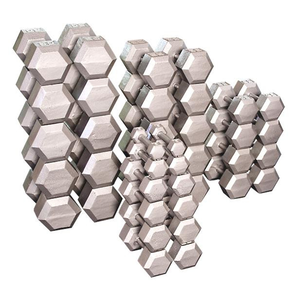 Body-Solid Cast Iron Hex Dumbbells