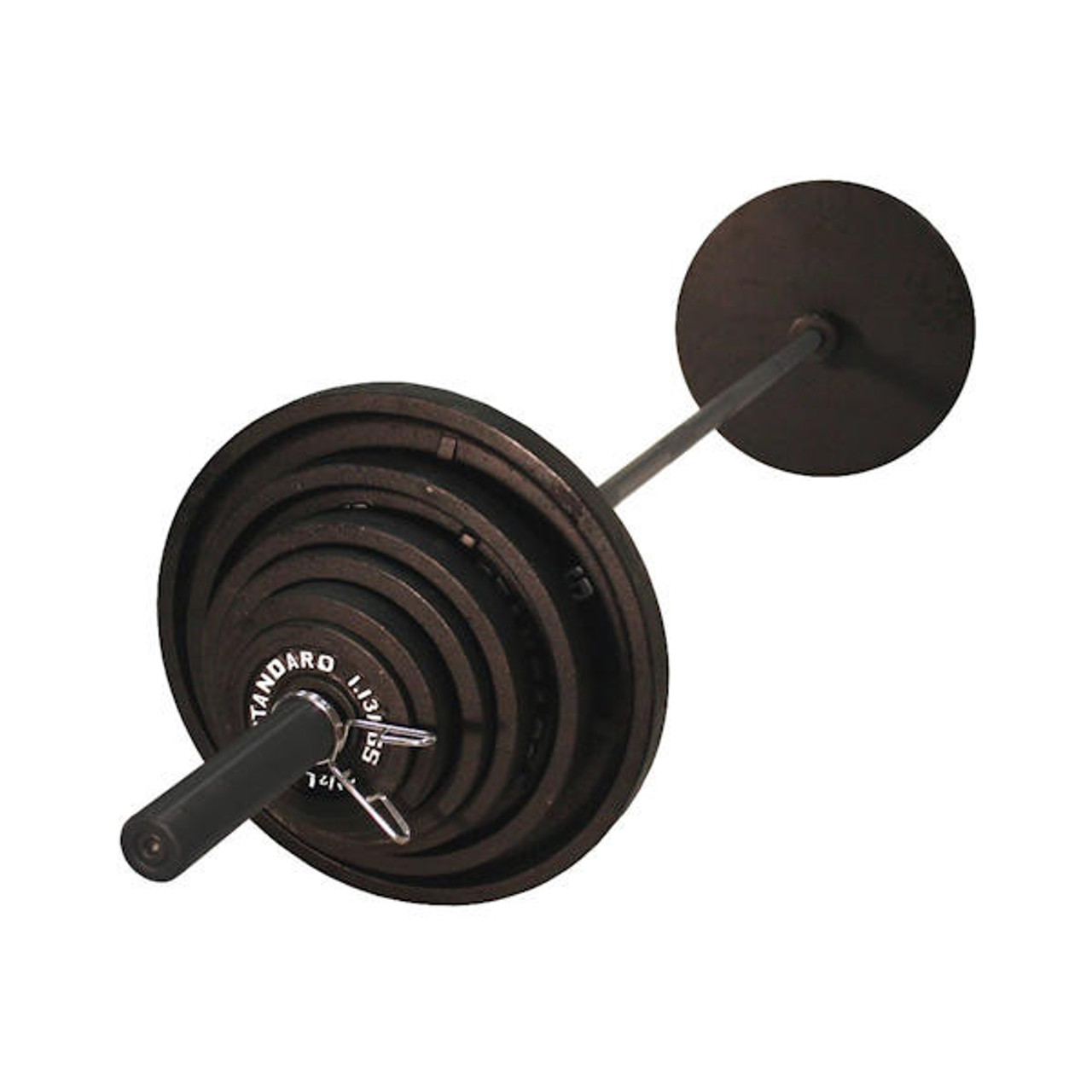 black barbell weight