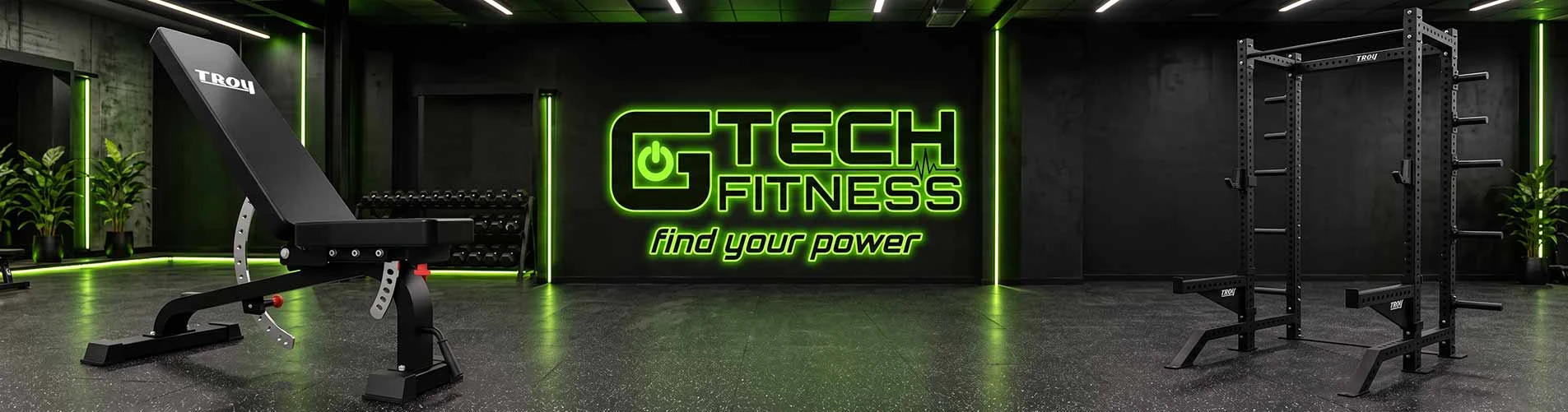 Commercial Weight Bench and Workout Rack in Gym