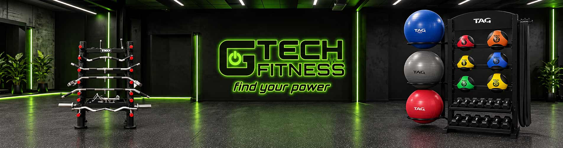 Gym Storage Racks in Commercial Fitness Center