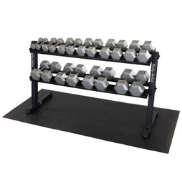 Body-Solid 5-50 lb Hex Dumbbells & Rack