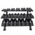 TKO (5-75 lb) Rubber Hex Dumbbells w/ Rack TKO (5-75 lb) Rubber Hex Dumbbells w/ Rack