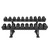 TKO Commercial Rubber Dumbbell Set with Rack