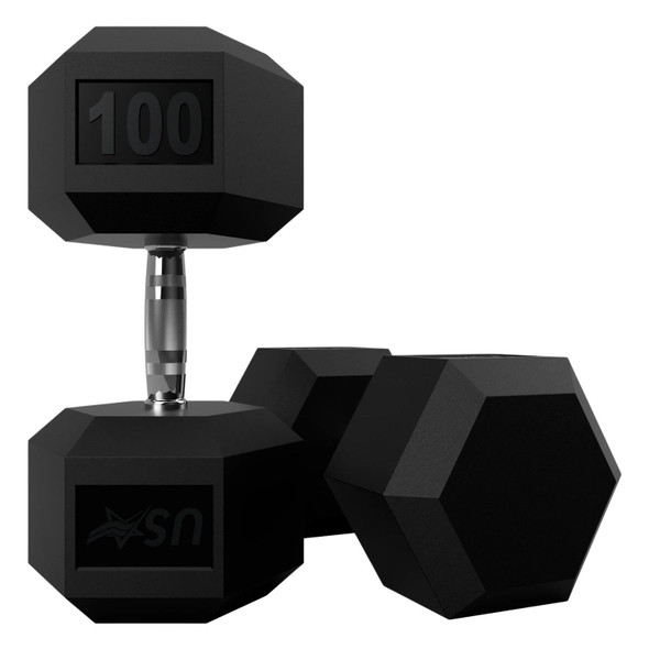 Troy USA Sports Rubber Hex Dumbbells