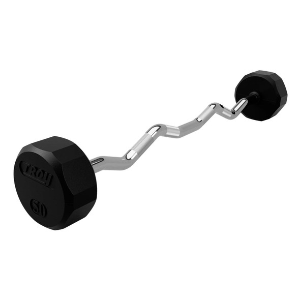 Troy (20-110 lb) 12-Sided Rubber Barbell Set