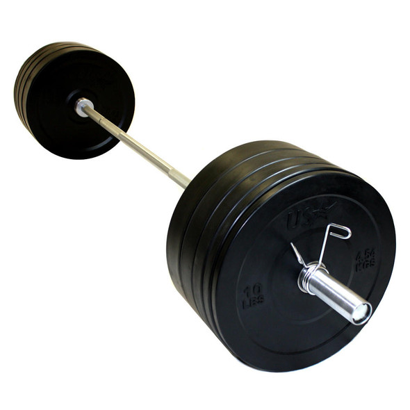 Troy USA Sports 305 lb Bumper Plate Set & Bar