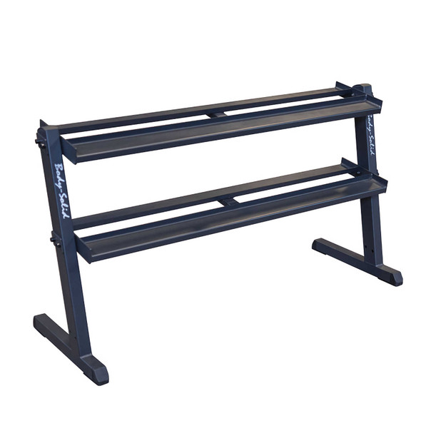Body-Solid GDR60B Expandable Two-Tier Hex Dumbbell Shelf Rack