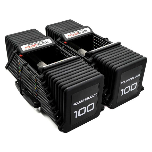 Powerblock Pro 100 EXP Adjustable Dumbbells - 5-100 lb Set