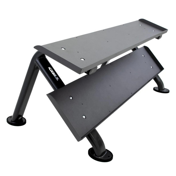TKO (889HDR-BK) 2-Tier Shelf Dumbbell Rack for Commercial-Grade Weight Storage