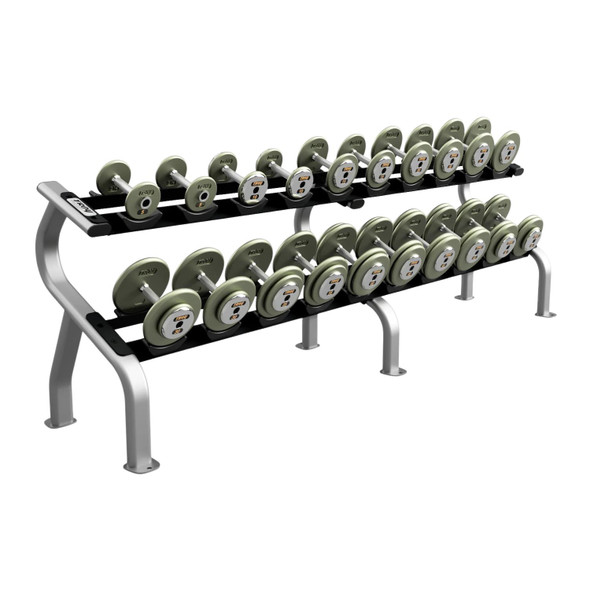 Troy Gray Pro-Style Dumbbell Set w/ Rack