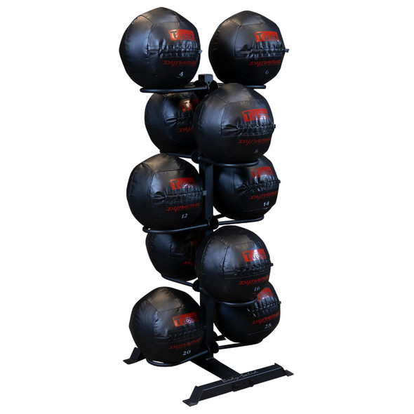 Body-Solid 4-25 lb Dynamax Wall Balls & Rack