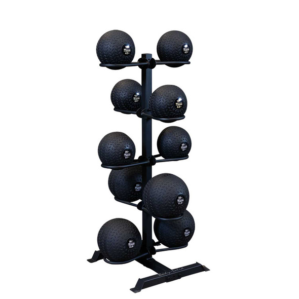 Body-Solid 10-30 lb Tire Tread Slam Balls & Rack