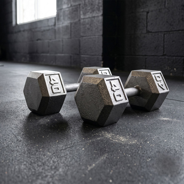 Body-Solid Cast Iron Hex Dumbbells