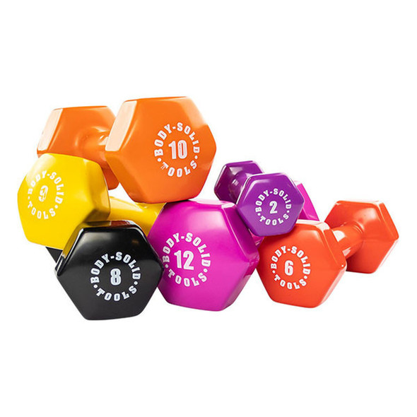 Body-Solid BSTVD Color-Coded Vinyl Dumbbell Series