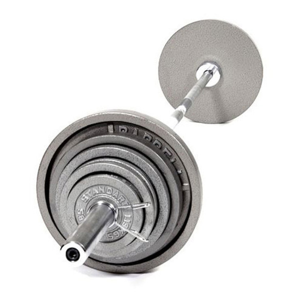 Troy USA Sports Cast Iron Weight Set w/ Chrome Olympic Bar