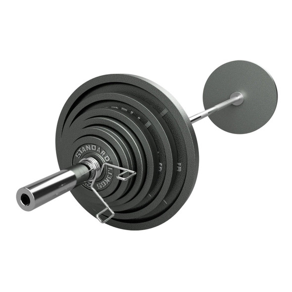 Troy USA Sports Gray Olympic Weight Set with Chrome Bar