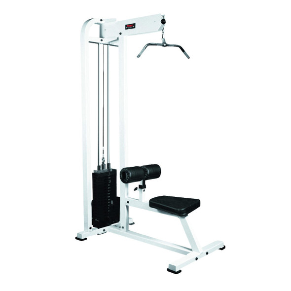 York Barbell STS Commercial Lat Pulldown Machine - White Frame Color