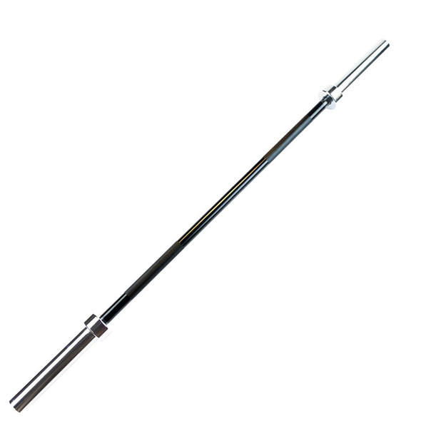 Body-Solid (OB72B) 6' Black Olympic Bar w/ Chrome Sleeves