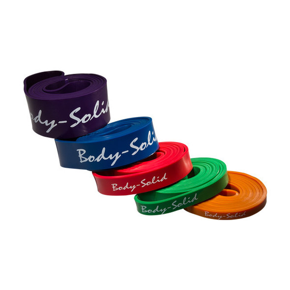 Body-Solid Strength Training Resistance Bands Complete Graduated Tension Loop Band Lineup