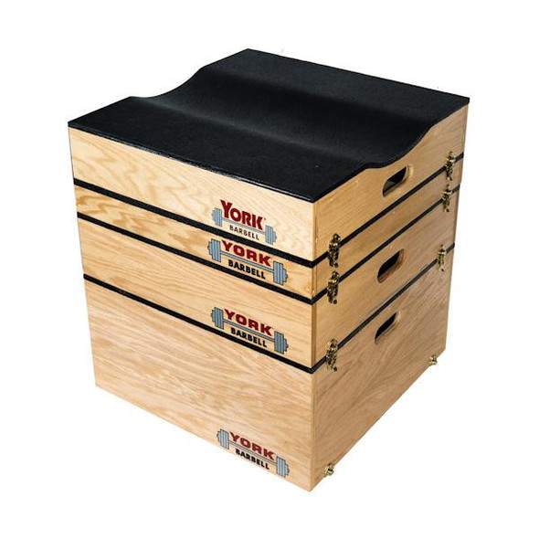 York Stackable Wooden Plyo Boxes