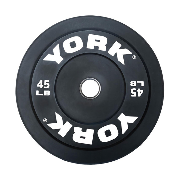 York Barbell Solid Rubber Bumper Plates