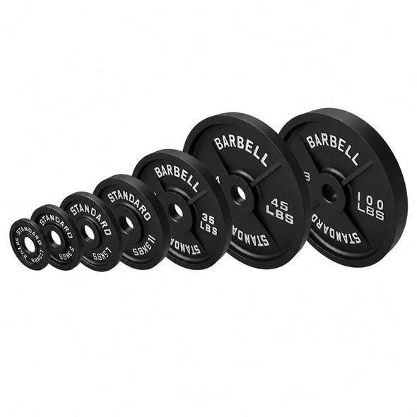 Troy USA Sports Black Cast Iron Olympic Plates