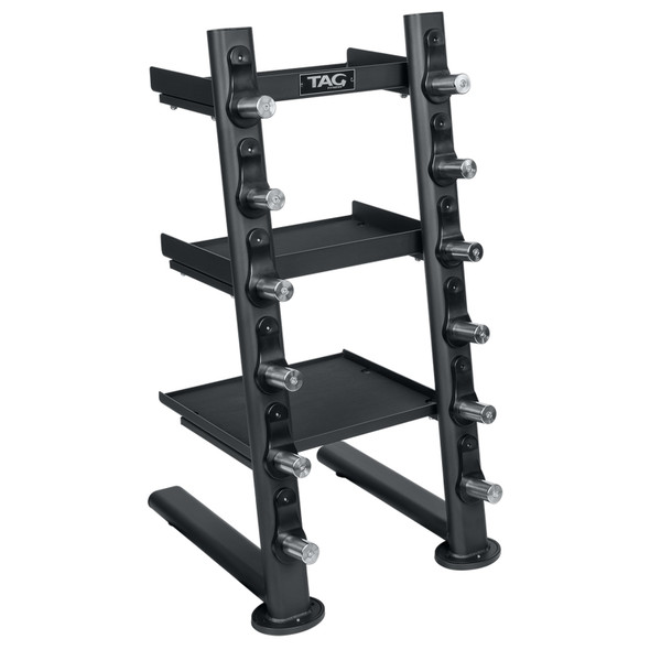 TAG Fitness RCK-ACR-B Cable Attachment Rack Freestanding Steel Storage Stand