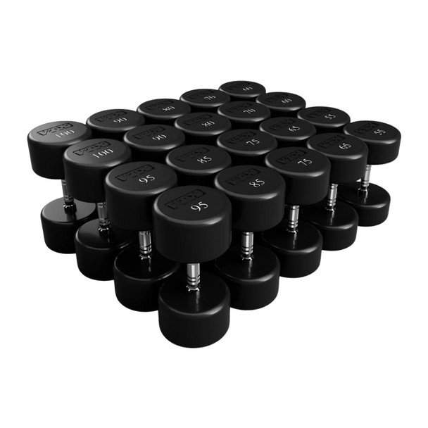 Troy VTX (XD-U) Round Urethane Dumbbells - 55-100 lb Set