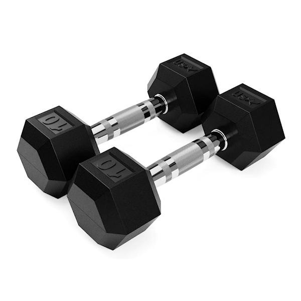 Troy USA Sports Rubber Hex Dumbbells (Model HD-R)