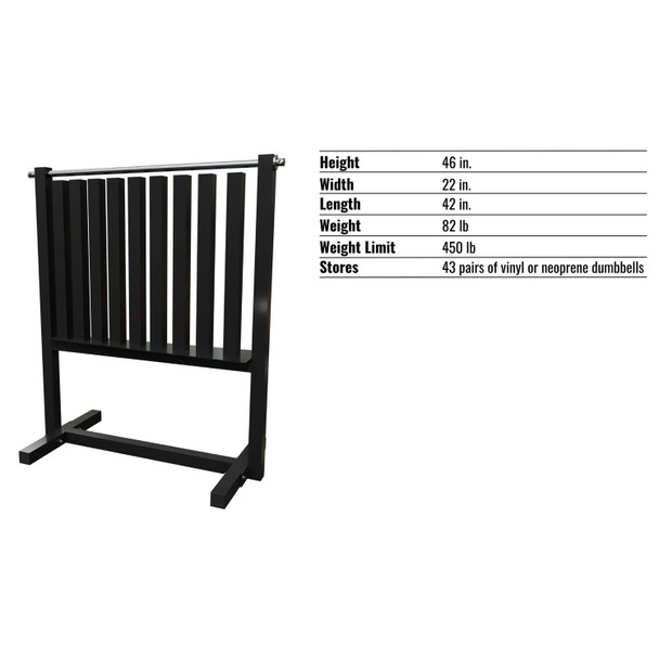 Troy MDR Aerobic Dumbbell Rack - Dimensions & Specifications