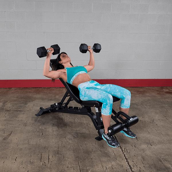 Body-Solid (SFID425) Pro Clubline FID Bench - Incline Dumbbell Press Exercise