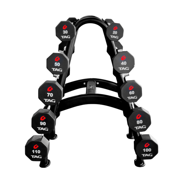 TAG Fitness Fixed Weight Rack with Optional Barbells