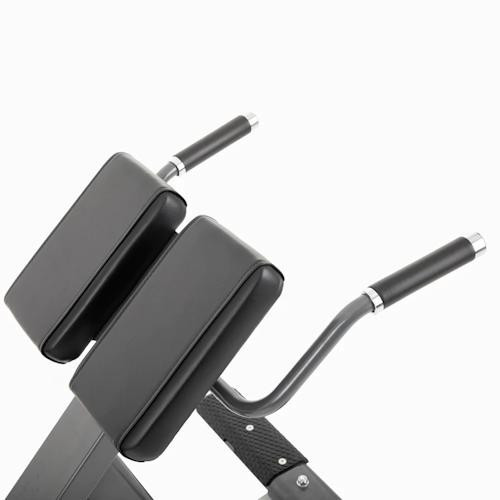 TKO Commercial Hyperextension Bench - Pivoting Split Thigh Pads Close View