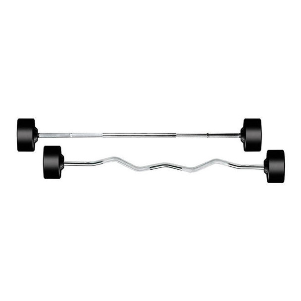 York (20-110 lb) Rubber Fixed Barbell Set