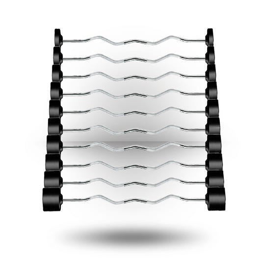 York (20-110 lb) Fixed Rubber Barbell Set w/ EZ Curl Bars