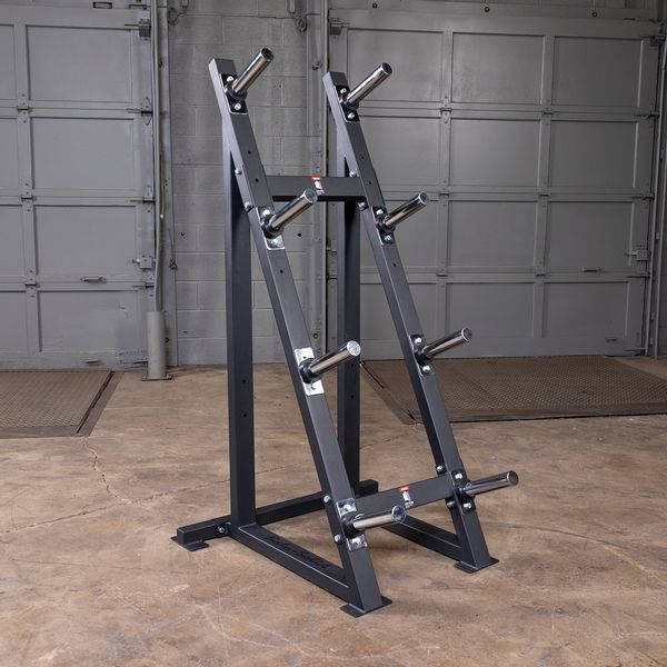 Body-Solid (GWT76) Olympic Plate Storage Rack - Bumper Plate Storage Setting