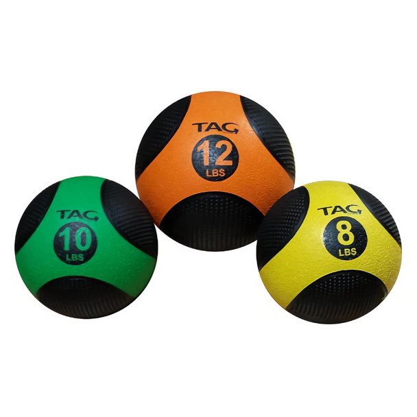 TAG Fitness 4-30 lb Medicine Balls & Rack - Weighted Exercise Balls Only View