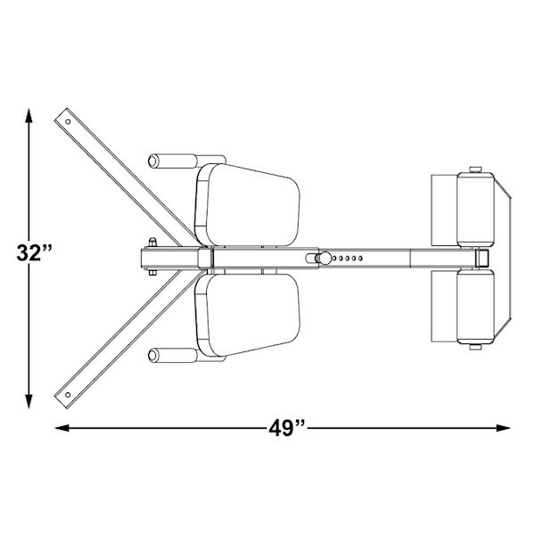 Inflight Fitness Hyper Extension Dimensions