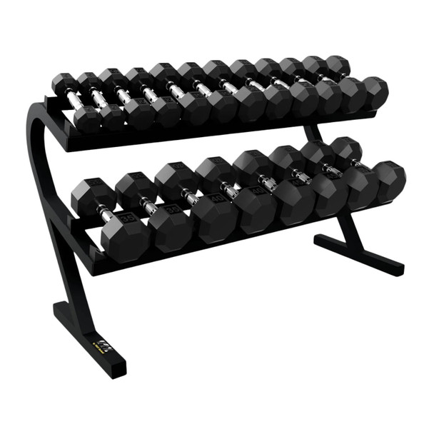 Troy VTX (T-DR) 2-Tier Hex Dumbbell Rack w/ Optional Dumbbells