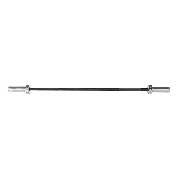York Barbell (32123) 5' Black Oxide Weight Bar - Full Length View