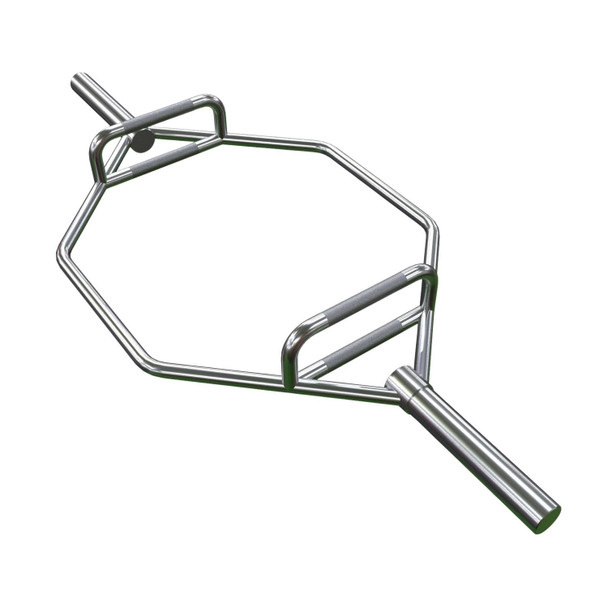 Troy VTX (AOT-56) Olympic Hex Bar w/ Dual Grips - Angled View