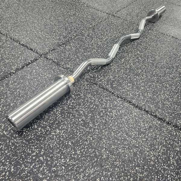 Troy USA Sports (GOZ-47) Olympic EZ Curl Bar On Home Gym Rubber Floor