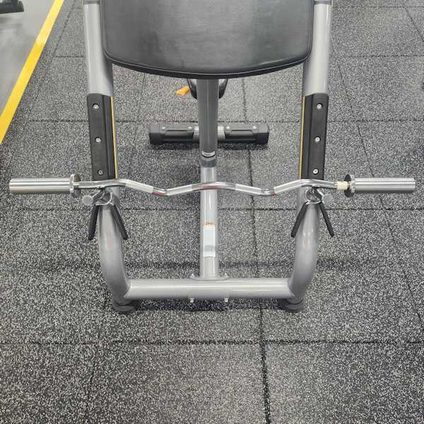 Troy USA Sports Preacher Training Bar on Curl Bench in Home Gym